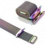 Wholesale Premium Color Stainless Steel Magnetic Milanese Loop Strap Wristband for Apple Watch Series 8/7/6/5/4/3/2/1/SE - 41MM/40MM/38MM (Rainbow)